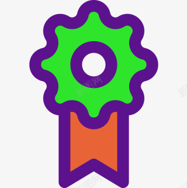 徽章基本款60线性颜色图标图标