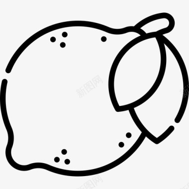 丑橘柑橘类过敏性线状图标图标