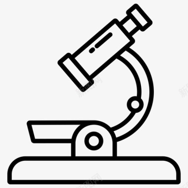 科学和技术显微镜科学技术3大纲图标图标