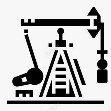 泵杰克建筑石油图标图标