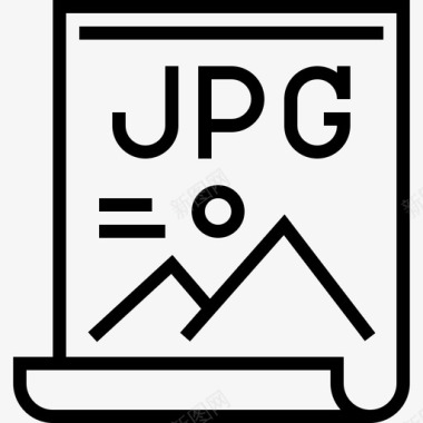 JPG素材文件网页和平面线性图标图标