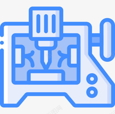 竹篾制造3d打印机制造业27蓝色图标图标