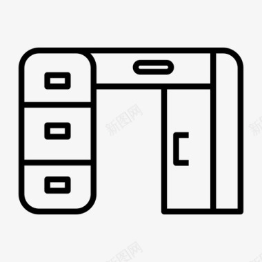 桌子家具家居办公桌家具办公室图标图标