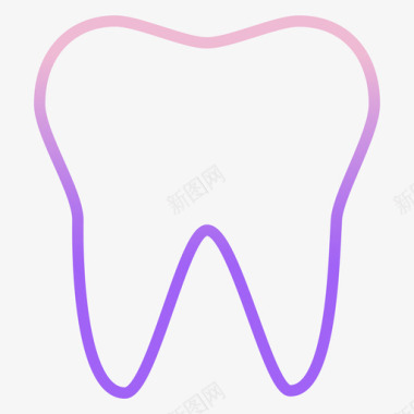 小牙齿牙齿保健15轮廓梯度图标图标