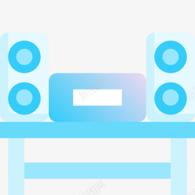 150办公桌家具150蓝色图标图标