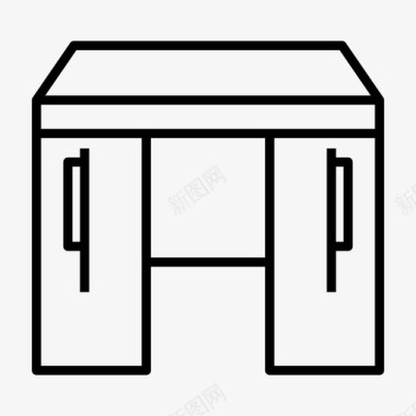 餐桌矢量图办公桌装饰家具图标图标