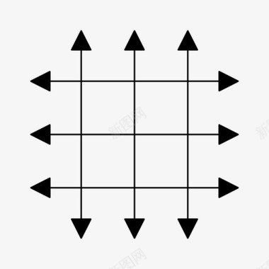 十字瞄准箭头十字方向图标图标