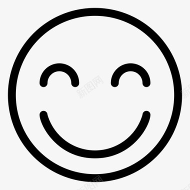 UI微笑的眼睛内容表情符号图标图标