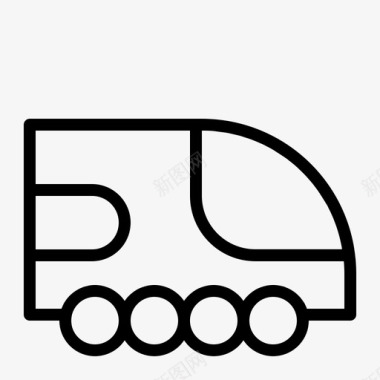 公共交通标识火车公共交通运输图标图标