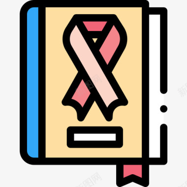 书世界癌症意识日11线性颜色图标图标