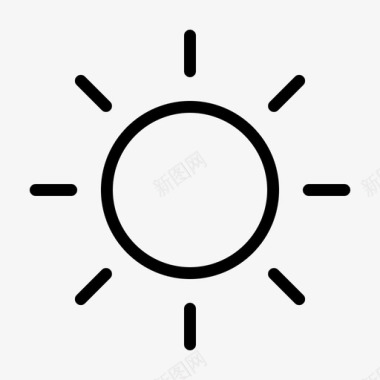 太阳光束明亮图标图标