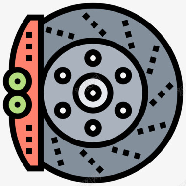 刹车印刹车养车3线颜色图标图标