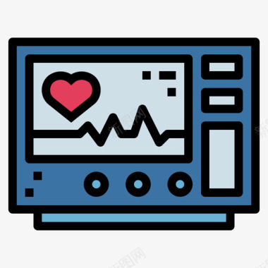 心电图26行线性彩色图标图标
