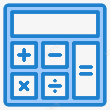 会计财务计算器财务会计5蓝色图标图标