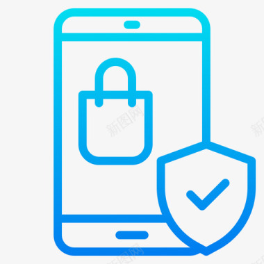 安全购物安全购物网上购物9梯度图标图标
