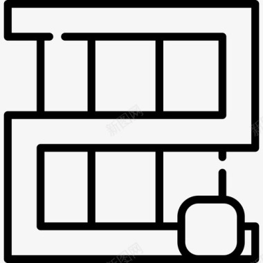 高档豪宅豪宅房屋类型16直线图标图标