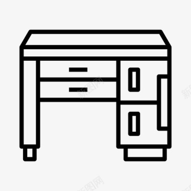 餐桌矢量图办公桌装饰家具图标图标