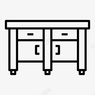 装饰系列笔刷办公桌装饰家具图标图标