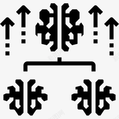 烹制大脑头脑风暴大脑概念2填充图标图标