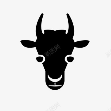 山羊动物牛群图标图标
