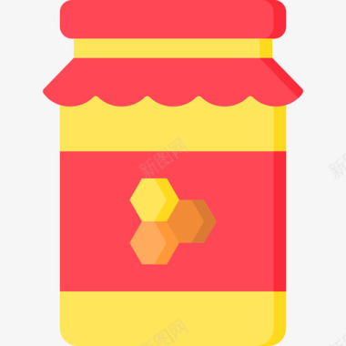 蜂蜜营养16扁平图标图标