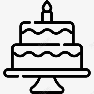 生日蛋糕幸福11直系图标图标