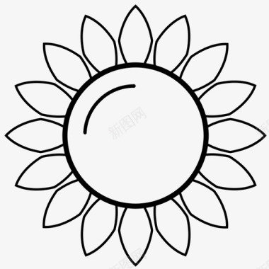 花朵棉花糖太阳抽象艺术阳光图标图标