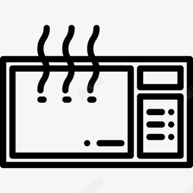 微波炉微波炉厨房63线性图标图标