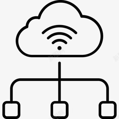 云全球网络云互联网图标图标