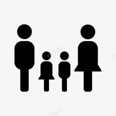 紧凑家庭幸福家庭亲子图标图标