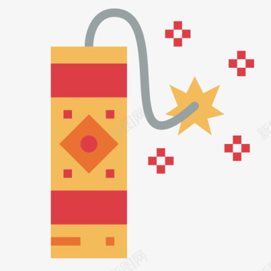 中国古风烟花中国37扁平图标图标