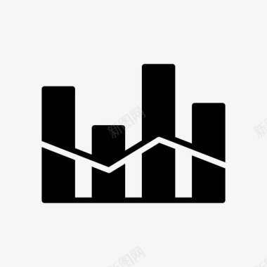 购物信息图表条形图分析图表图标图标