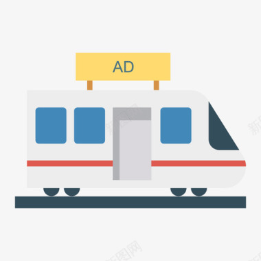 火车广告48平的图标图标
