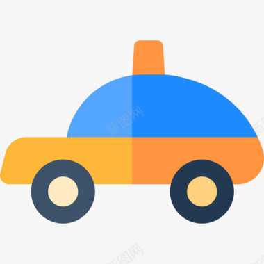 公共交通标识出租车公共交通3平层图标图标