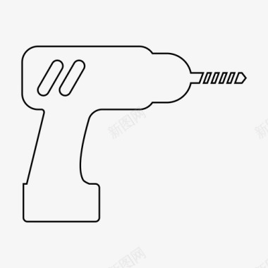 电动老爷车钻头钻床电动工具图标图标