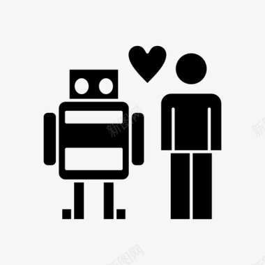 机器人爱男人时尚机器图标图标