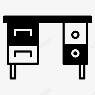 抽屉办公桌办公桌装饰家具图标图标