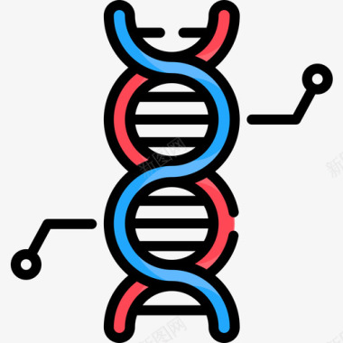 多彩DNADna书呆子35线性颜色图标图标