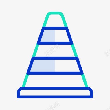 交通锥PNG图交通锥汽车服务36轮廓颜色图标图标