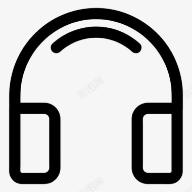 头顶耳机设备电子产品图标图标