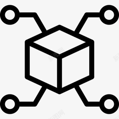 网够对等区块链点对点加密链点对点网络连接技术图标图标