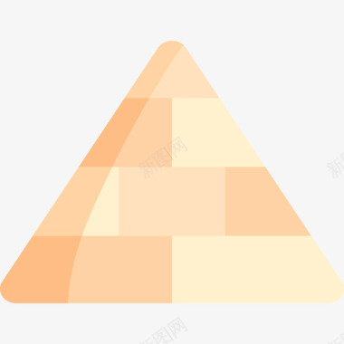 健康饮食金字塔金字塔沙漠43平坦图标图标