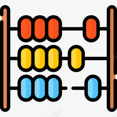古算盘算盘书呆子50线颜色图标图标