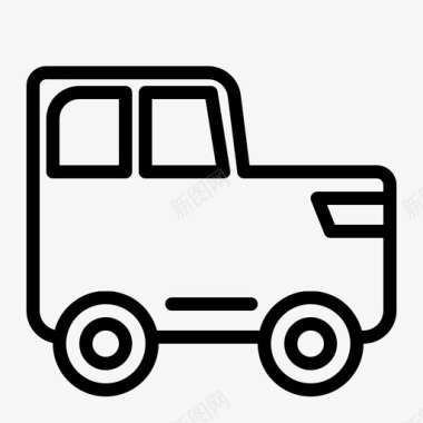 公共交通标识汽车公共交通运输图标图标