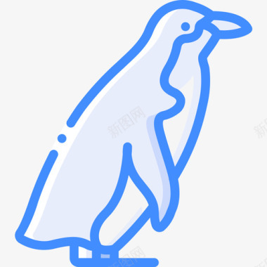 企鹅北极19号蓝色图标图标