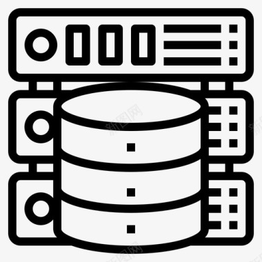 数据库接口数据库存储接口98线性图标图标