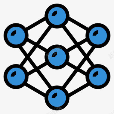 AI人工智能网络人工智能91线性颜色图标图标