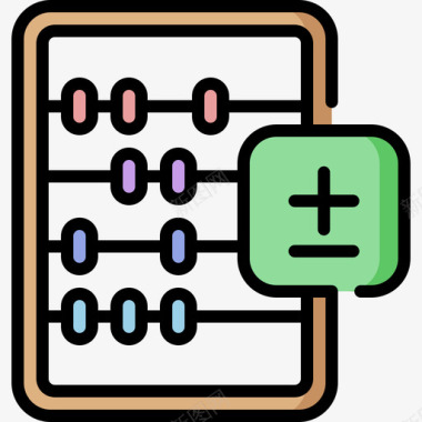 幼儿园墙体算盘幼儿园30线颜色图标图标