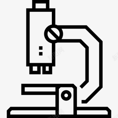 显微镜显微镜过敏15线性图标图标