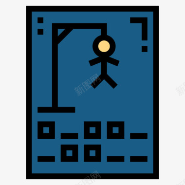 棋盘刽子手游戏棋盘游戏3线性颜色图标图标